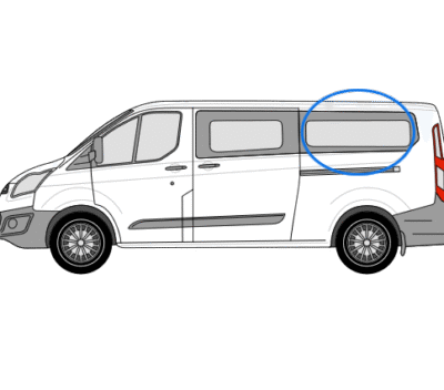 Ford Transit Custom N/S/R Fixed Window in Privacy Tint (LWB)