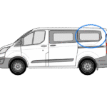 Ford Transit Custom N/S/R Fixed Window in Privacy Tint (SWB) 1