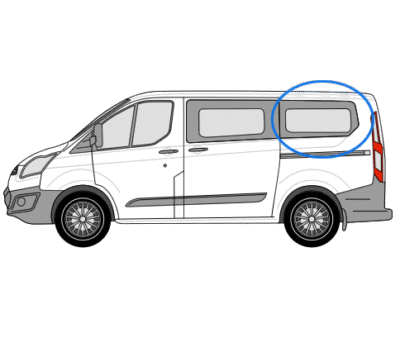 Ford Transit Custom N/S/R Fixed Window in Privacy Tint (SWB)