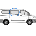 Ford Transit Custom O/S/F Fixed Window in Privacy Tint (SWB/LWB) 1