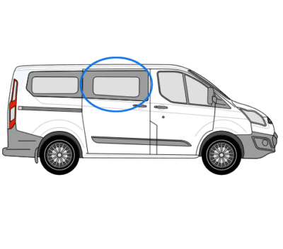 Ford Transit Custom O/S/F Fixed Window in Privacy Tint (SWB/LWB)
