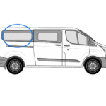 Ford Transit Custom O/S/R Fixed Window in Privacy Tint (LWB) 1