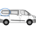 Ford Transit Custom O/S/R Fixed Window in Privacy Tint (SWB) 1