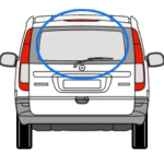 Mercedes Vito Tailgate Window in Privacy Tint 1