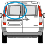 Mercedes Vito Nearside Twin Rear Door in Privacy Tint 1