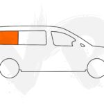 VW Caddy 2021> (LWB L2) O:S Rear Fixed Window In Privacy Tint (3151_VP) – MAIN
